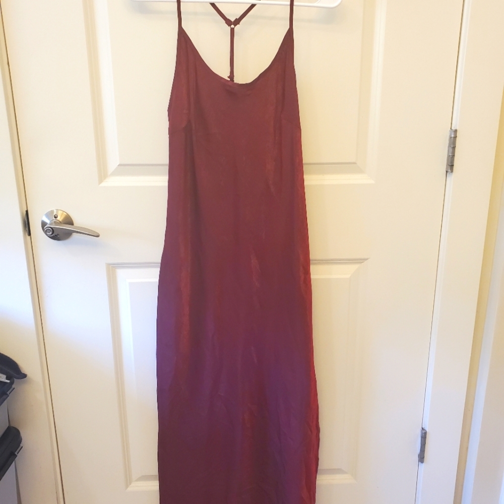 Long maroon dress
